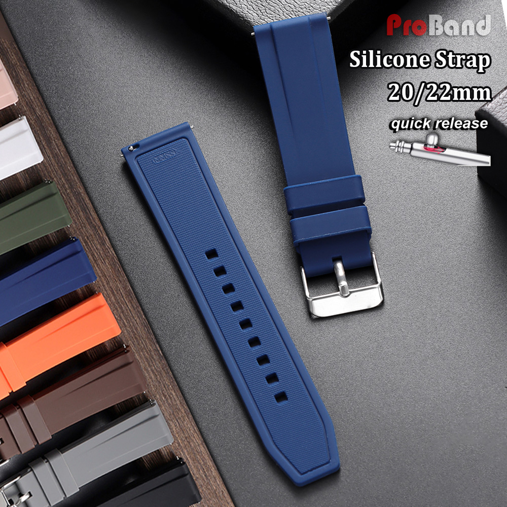 Silicone Watch Band 22Mm - Correa de reloj de goma de