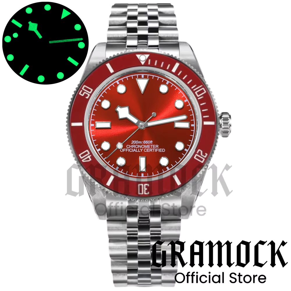Stainless Bracelet Diver - Gramock 39mm Reloj de pulsera automático