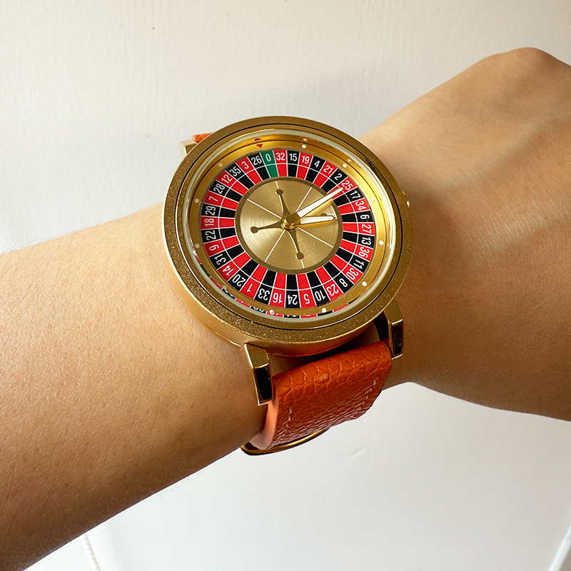 Leather Watch Band Men - Reloj Masculino con Ruleta Giratoria, Reloj