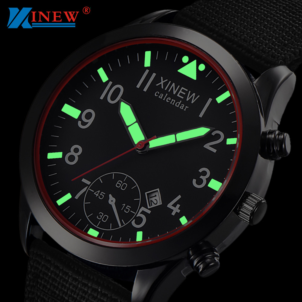 Canvas Strap Watch - XINEW-reloj de cuarzo deportivo para hombre,