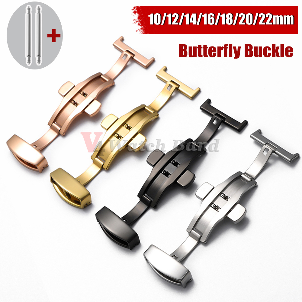 Butterfly Clasp Deployant - Correa de Acero Inoxidable con Cierre