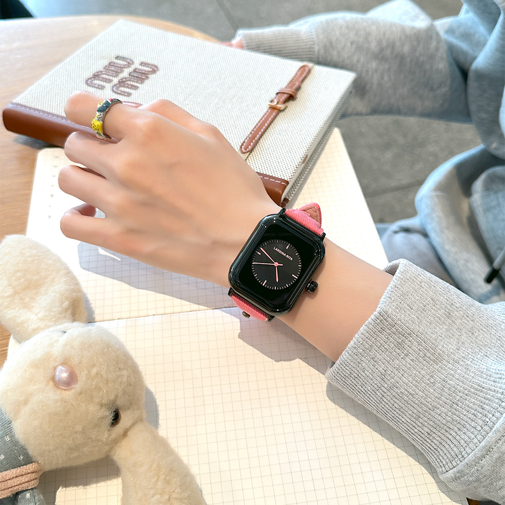 Nuevo y elegante reloj cuadrad - Canvas Strap Watch reseña y precio