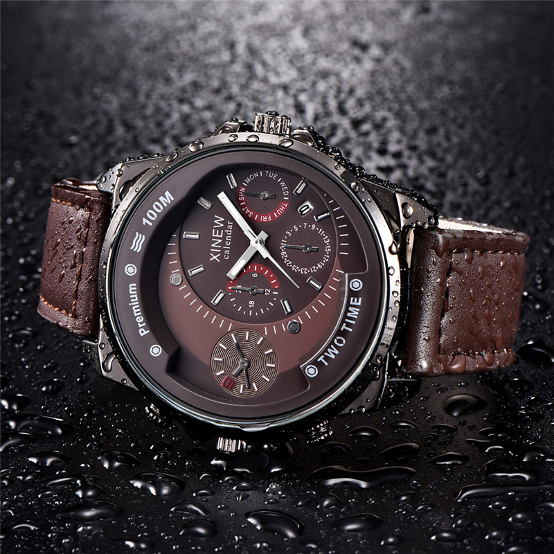 Relojes originales de marca XI - Leather Watch Band Men reseña y precio