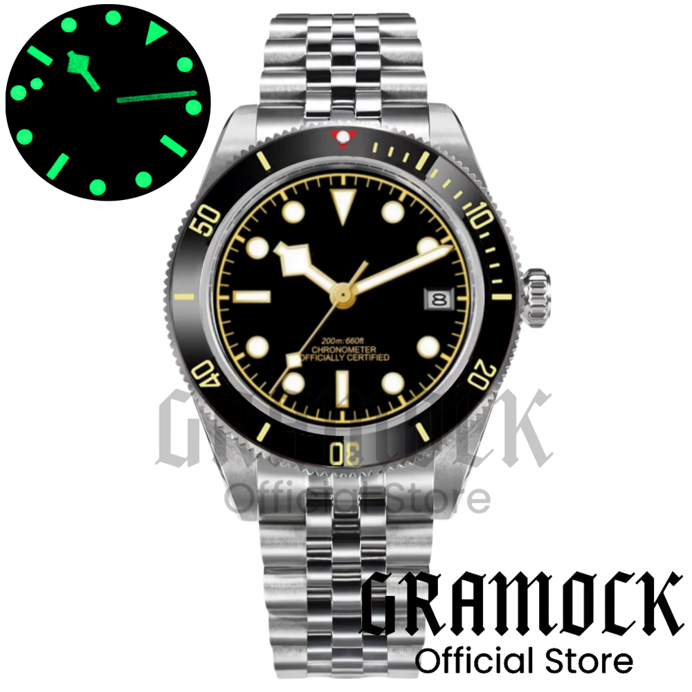 Gramock 39mm Reloj de pulsera  - Stainless Bracelet Diver reseña y precio