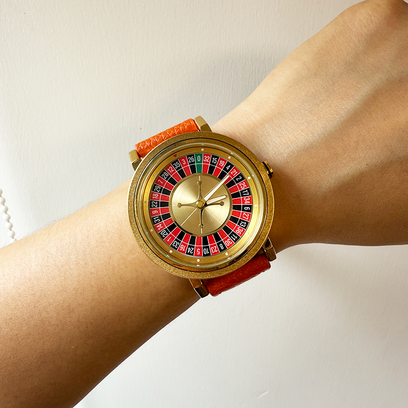 Reloj Masculino con Ruleta Gir - Leather Watch Band Men reseña y precio
