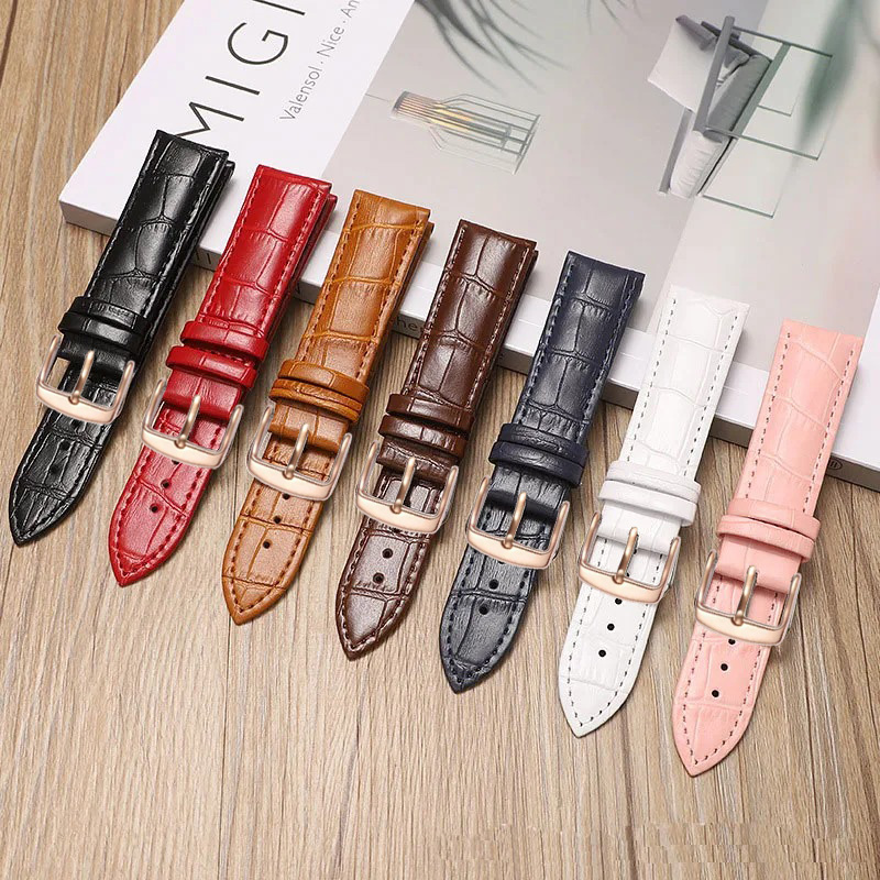 Correa de reloj de cuero negro - Leather Watch Band Men reseña y precio