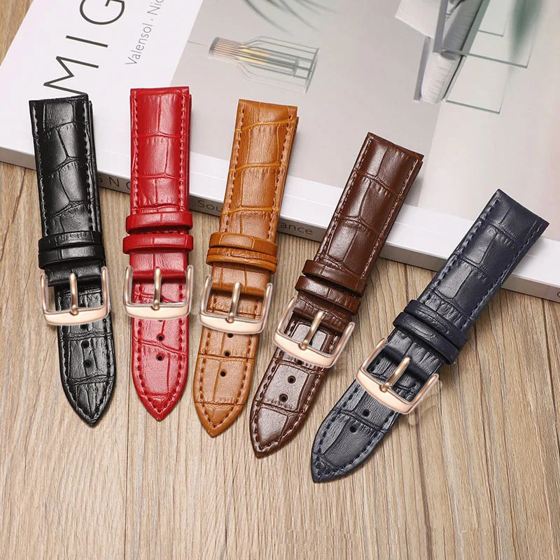 Correa de reloj de cuero negro - Leather Watch Band Men reseña y precio