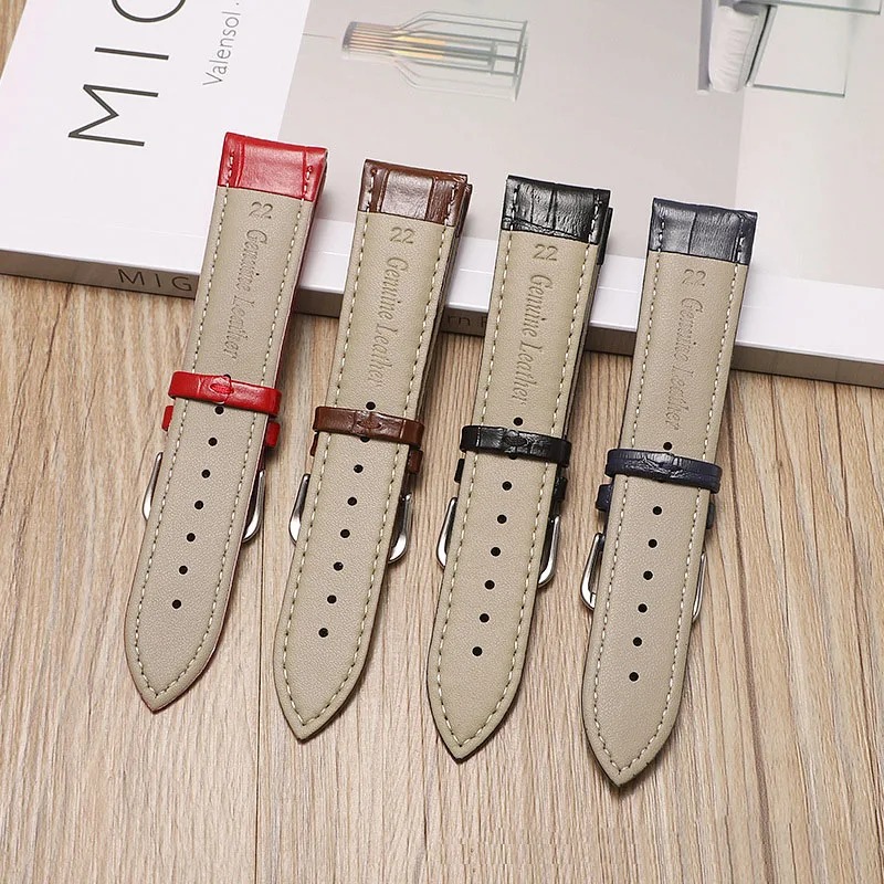 Correa de reloj de cuero negro - Leather Watch Band Men reseña y precio