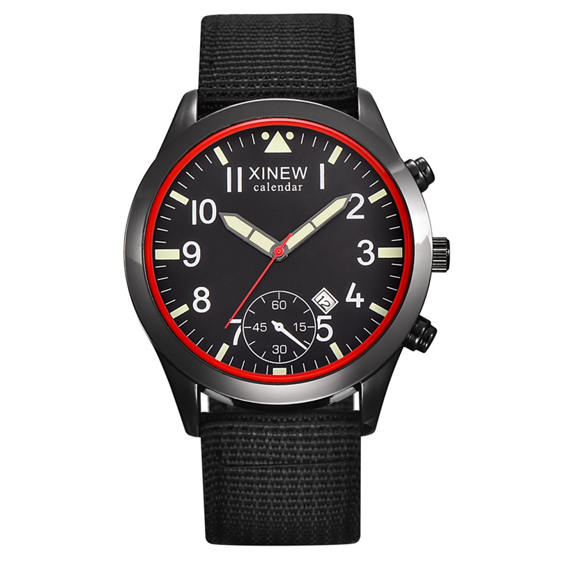 XINEW-reloj de cuarzo deportiv - Canvas Strap Watch reseña y precio