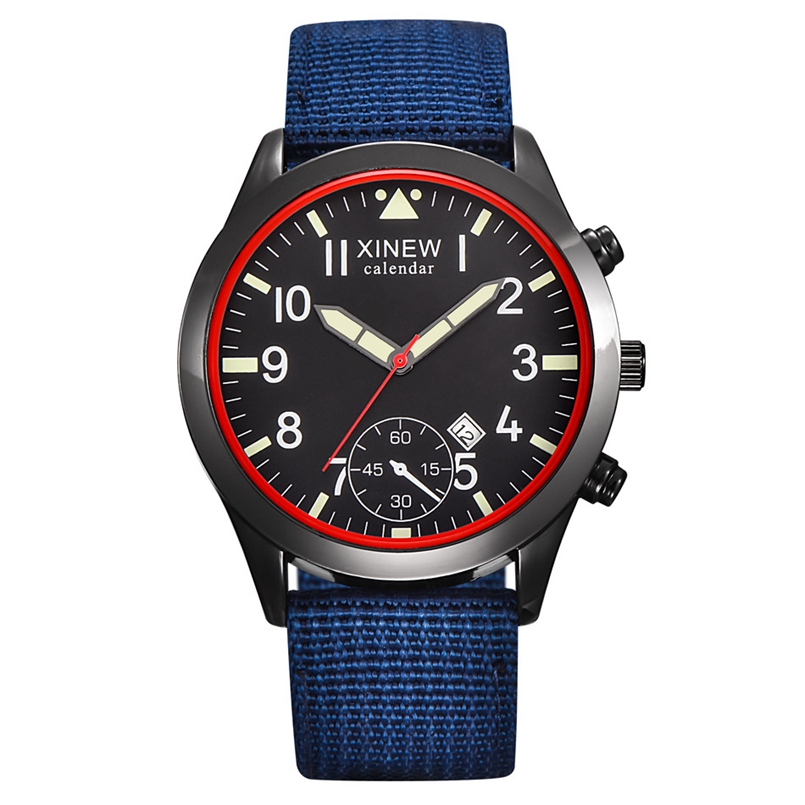 XINEW-reloj de cuarzo deportiv - Canvas Strap Watch reseña y precio