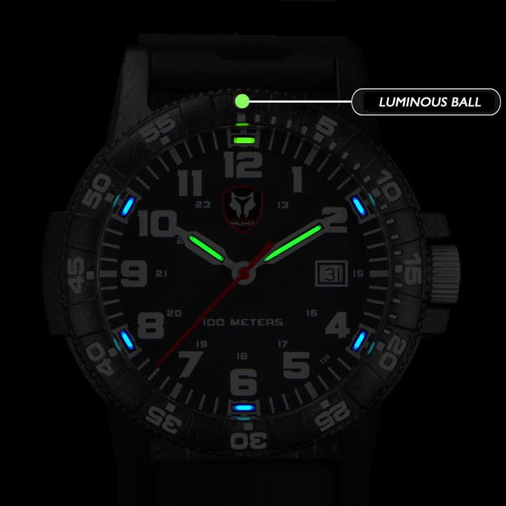 Hnlgnox-relojes de piloto para - Rubber Strap Diver reseña y precio