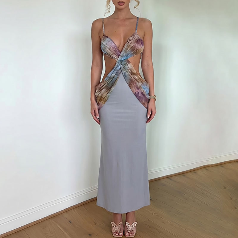 Vestido de fiesta elegante con - Mesh Strap Metal reseña y precio