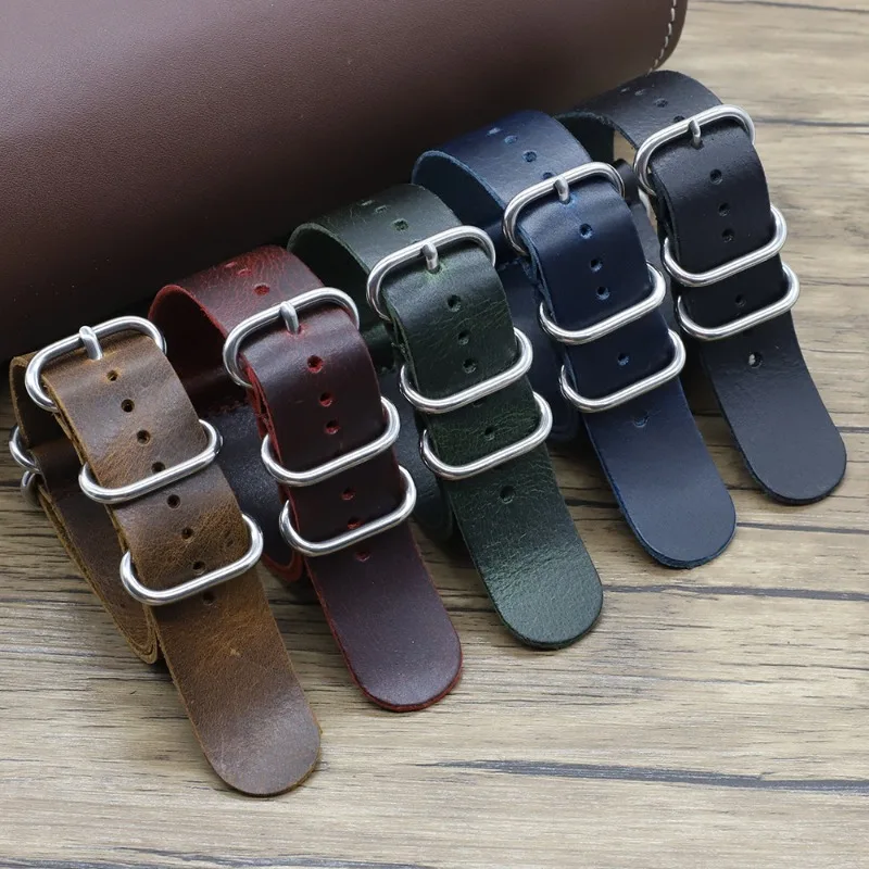 Correas de reloj de cuero genu - Nato Strap Nylon reseña y precio