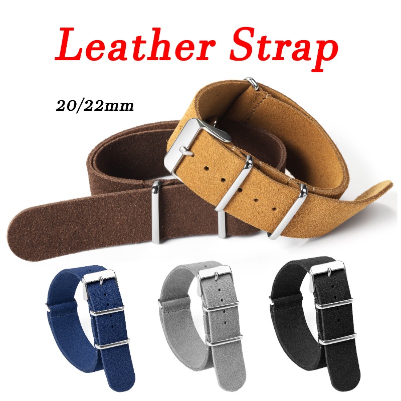 Correa de cuero genuino de gam - Suede Strap Watch reseña y precio