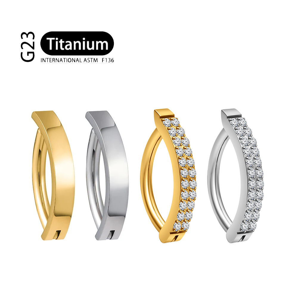 Piercing de titanio G23 14G, d - Curved Spring Bar reseña y precio