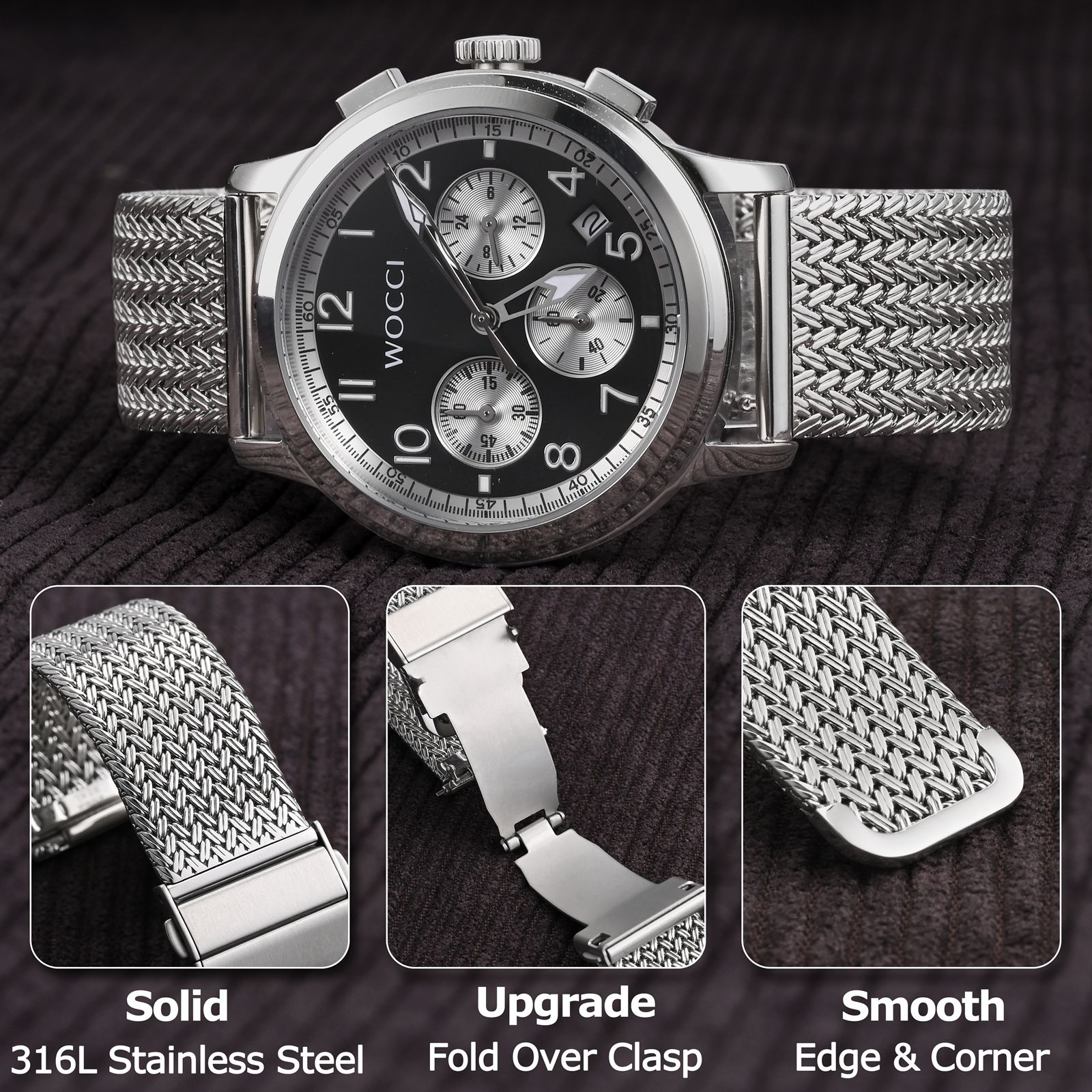 WOCCI Elite Correa de reloj de - Mesh Strap Metal reseña y precio