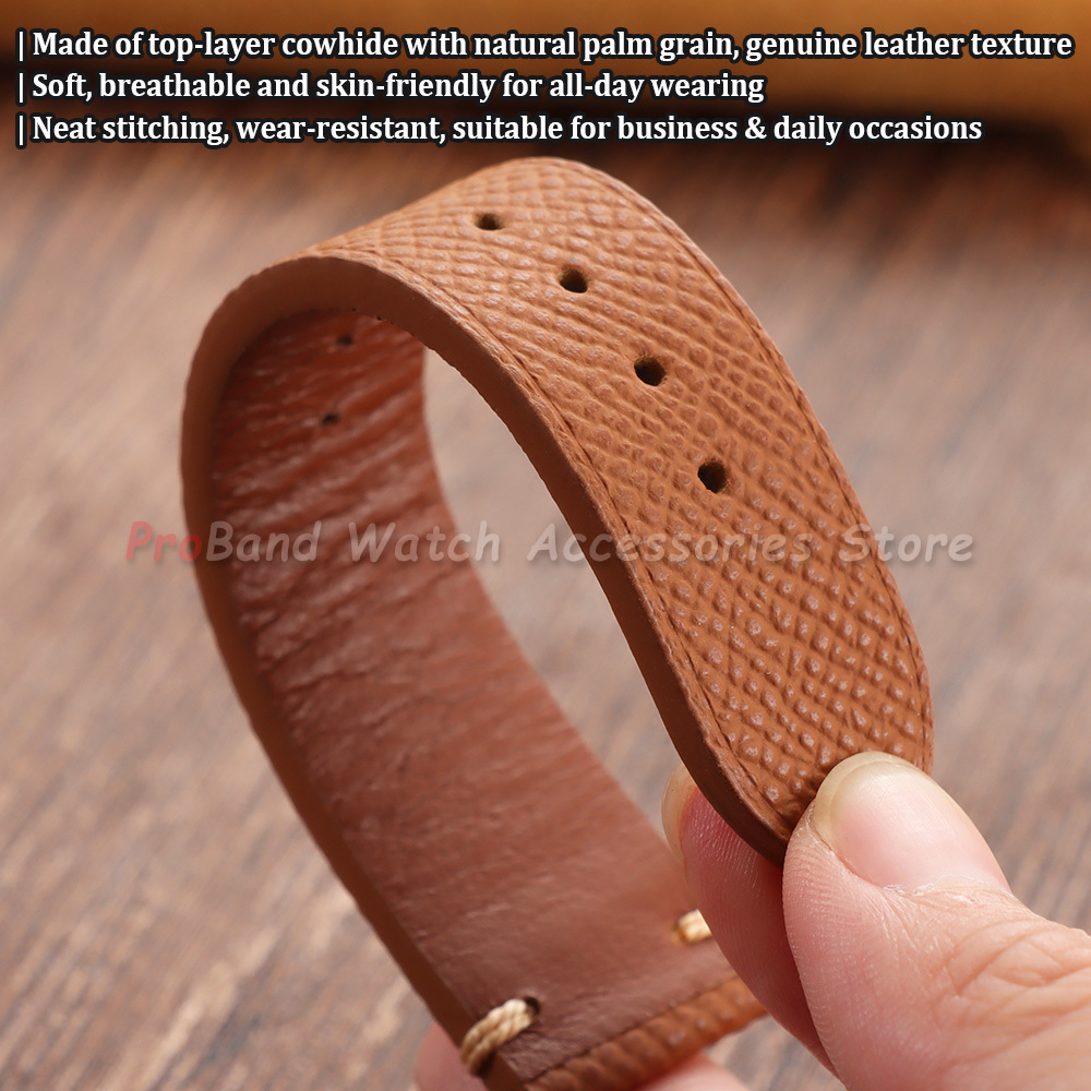 Correa de reloj de cuero genui - Leather Watch Band Men reseña y precio