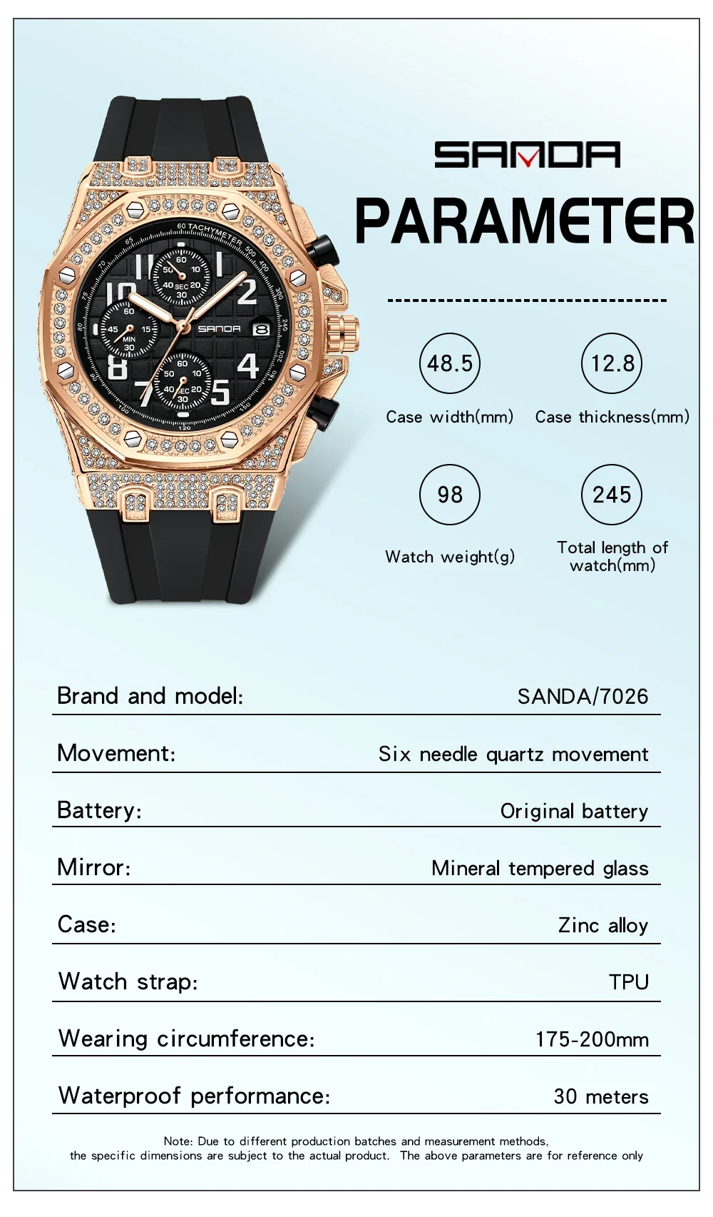 Reloj de Cuarzo SANDA 7026 par - Tropic Strap Vintage reseña y precio