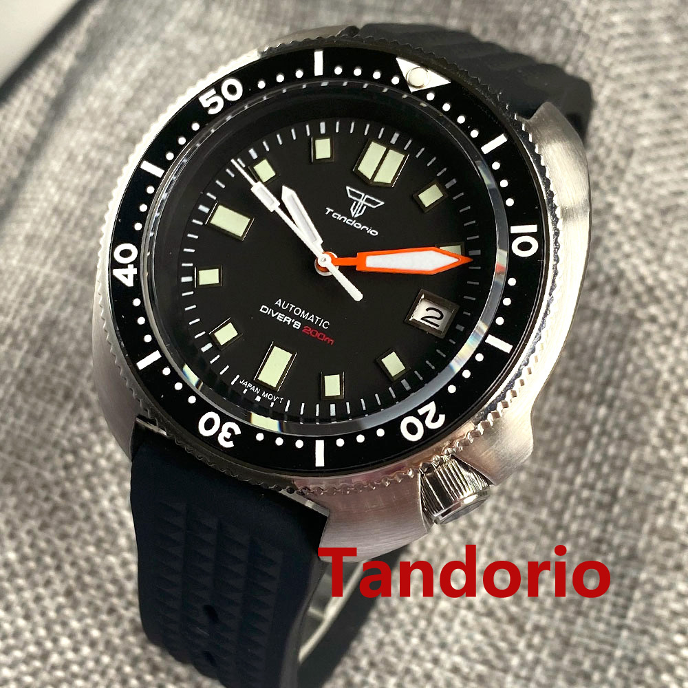 Reloj Tandorio de 44 mm para H - Rubber Strap Diver reseña y precio