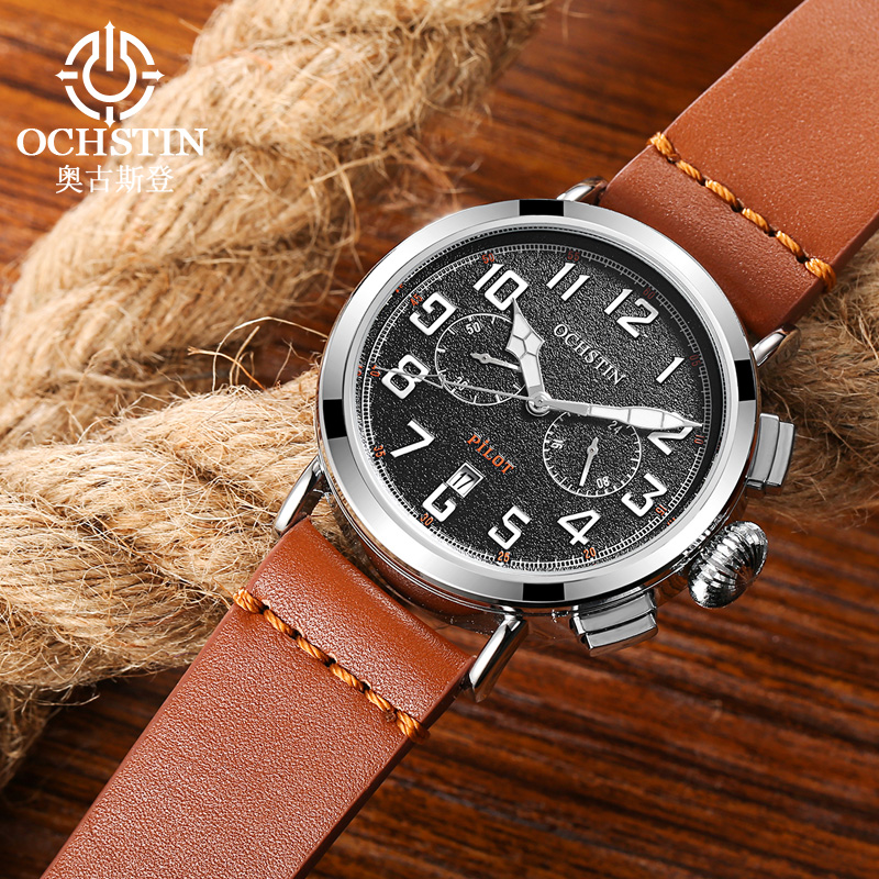 Reloj de pulsera de cuarzo par - Leather Watch Band Men reseña y precio